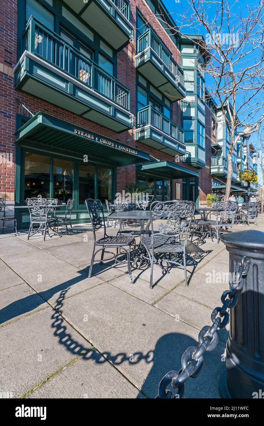 Der Orenco Station Grill in der Nähe der Orenco Station in Hillsboro, Oregon. Stockfoto