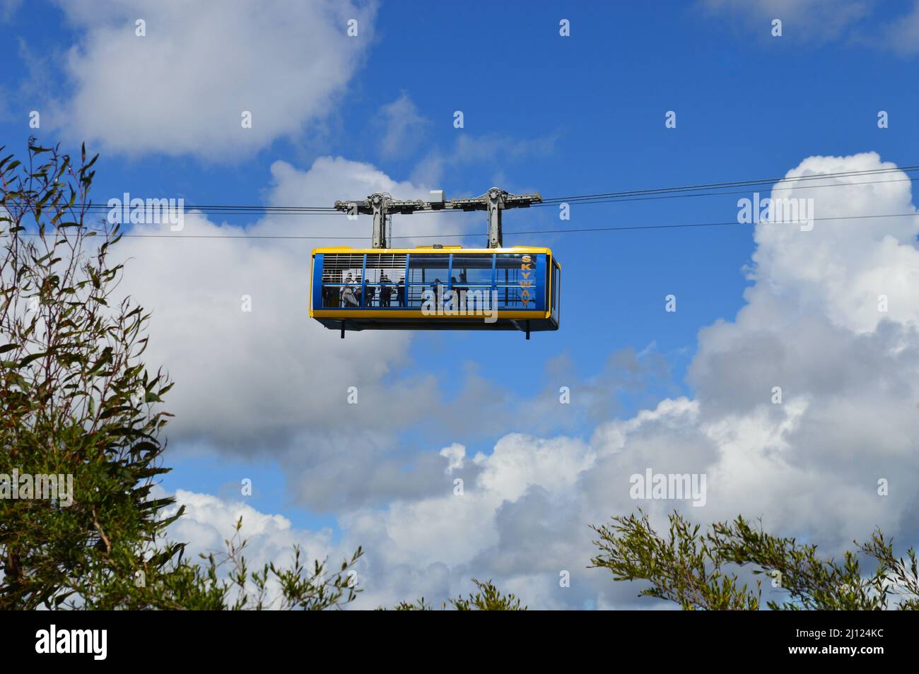 Der Scenic Skyway driftet über das Tal in den Blue Mountains von Australien Stockfoto