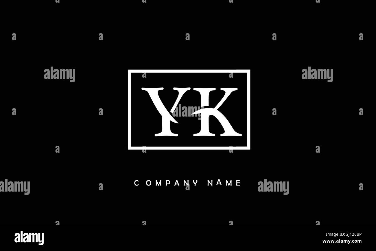 YK- oder ky-Alphabete Buchstaben Logo-Monogramm Stock Vektor