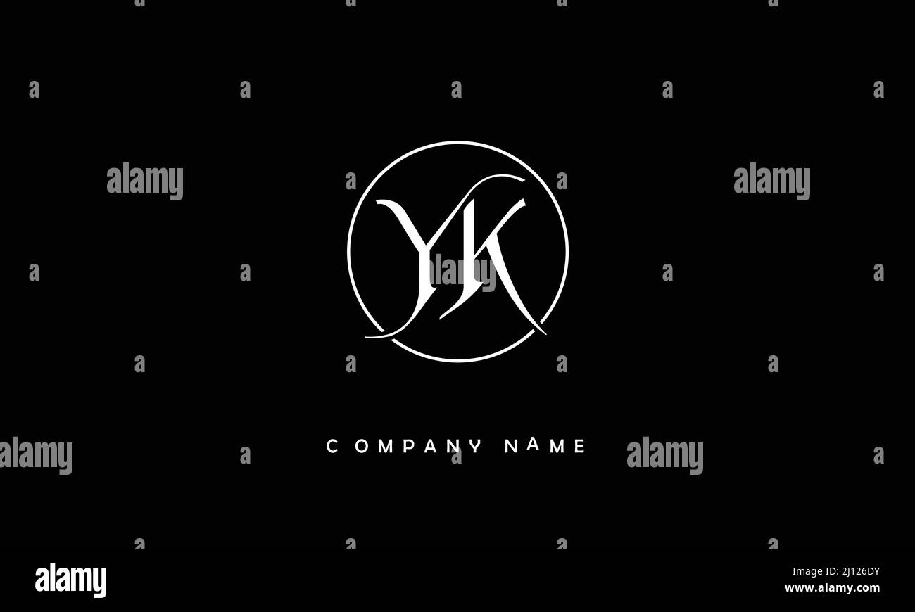 YK- oder ky-Alphabete Buchstaben Logo-Monogramm Stock Vektor