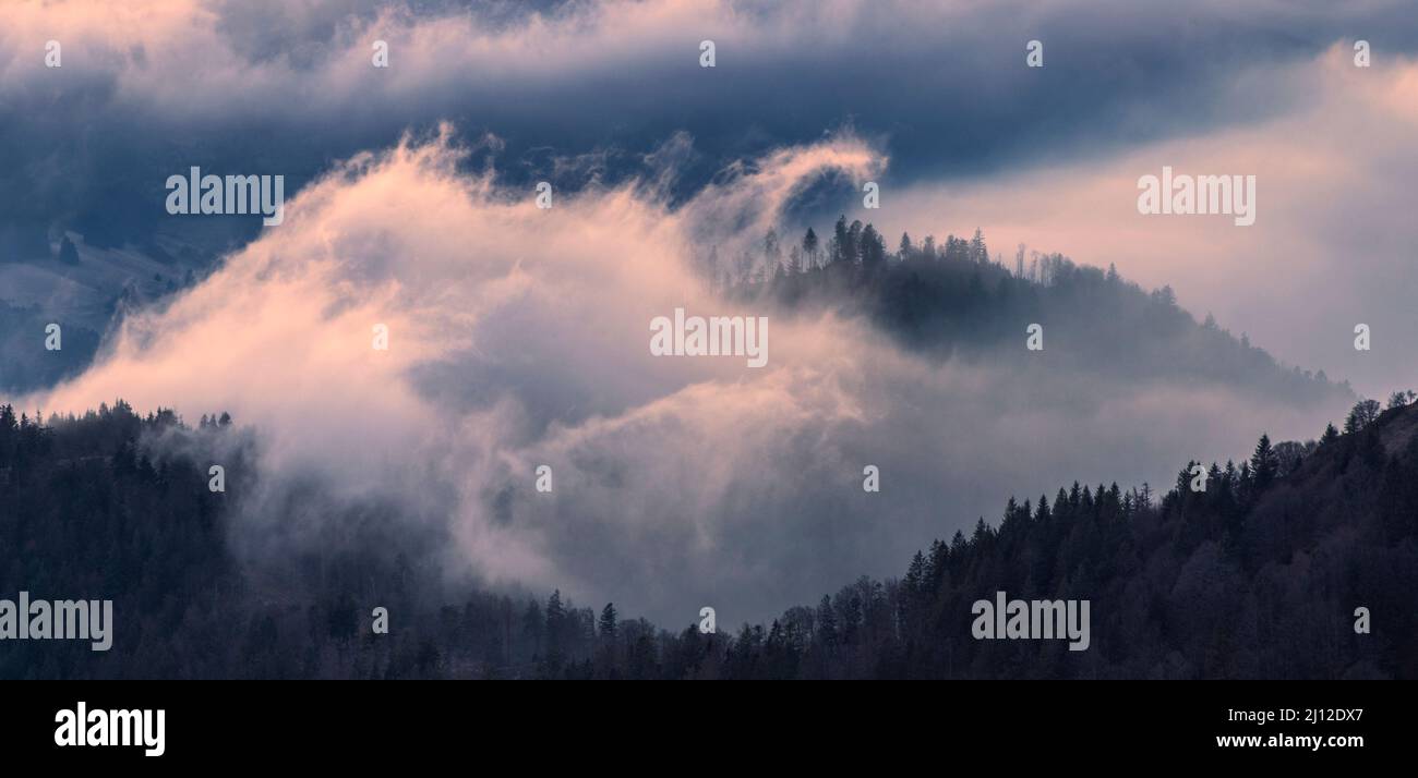 Blick von Belchen, Schwarzwald, Deutschland Stockfoto