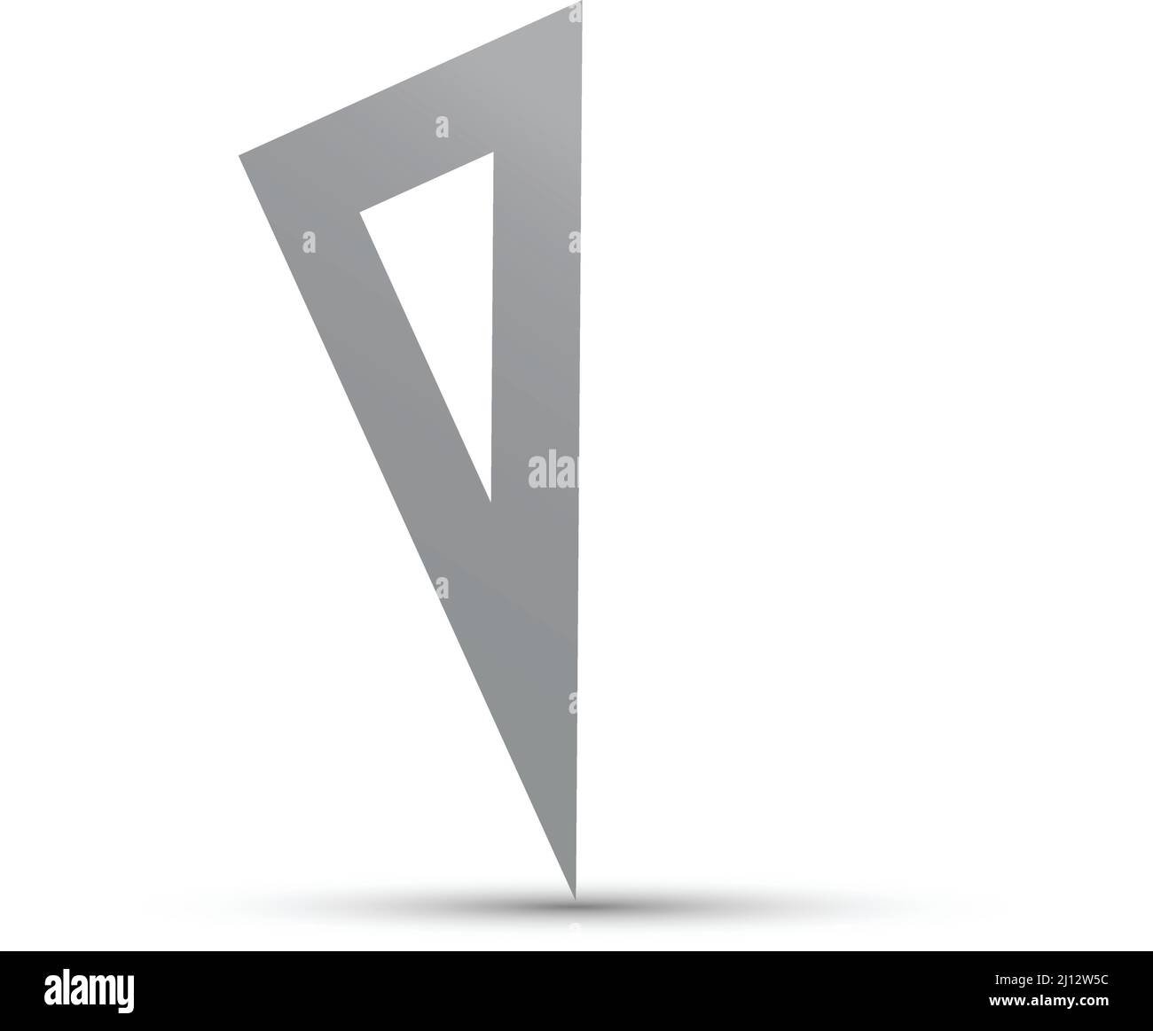 Zeichenwerkzeug Setsquare, Vektor auf weißem Hintergrund Stock Vektor