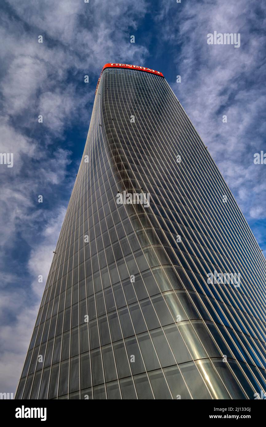 Generali Tower oder Hadid Turm, Mailand, Lombardei, Italien Stockfoto