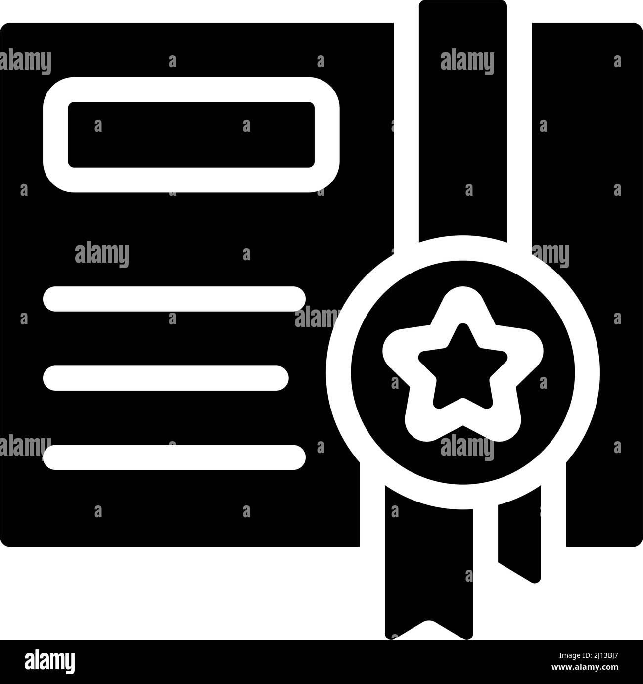 Geschenkgutschein schwarzes Glyphen-Symbol Stock Vektor