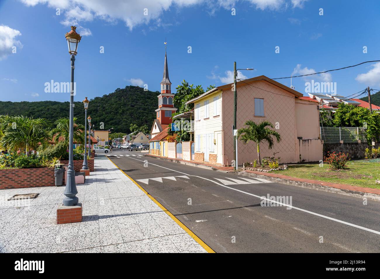 les Anses d'Arlet, Martinique, FWI - Hauptstraße Stockfoto