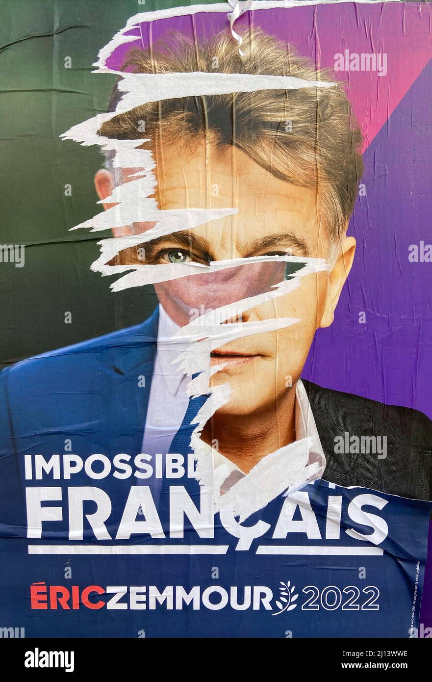 RUSSEL ODER ZEMMOUR TREFFEN SIE IHRE WAHL Stockfoto