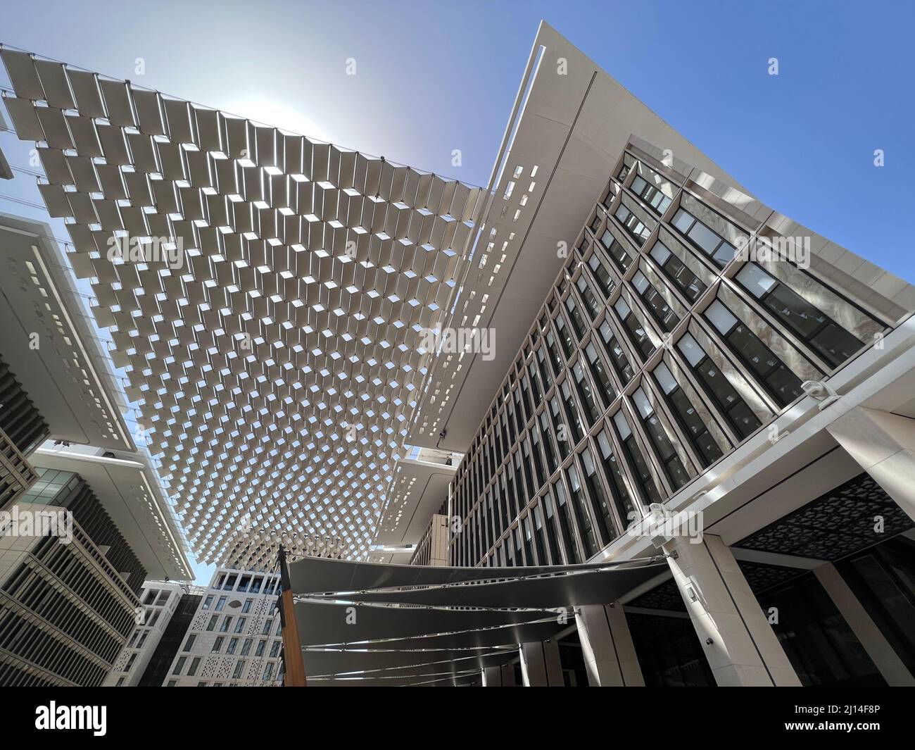 Bauarchitektur der Innenstadt von Mushrib. Msheireb Newley entwickeln Stadt Katar Stockfoto