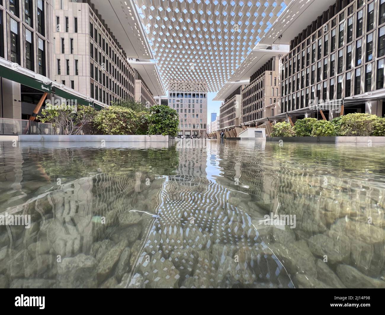 Bauarchitektur der Innenstadt von Mushrib. Msheireb Newley entwickeln Stadt Katar Stockfoto