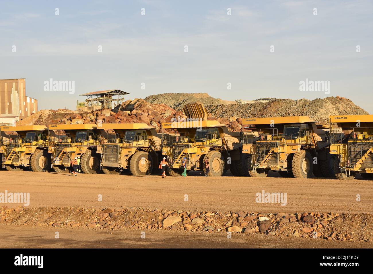 Komatsu HD785 Muldenkipper auf dem Tagebaubetrieb Cerro Colorado in der Nähe der Provinz Minas de Riotinto in Huelva, Südspanien. Stockfoto