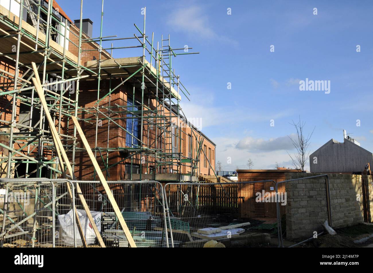 Haus wird repariert Stockfoto