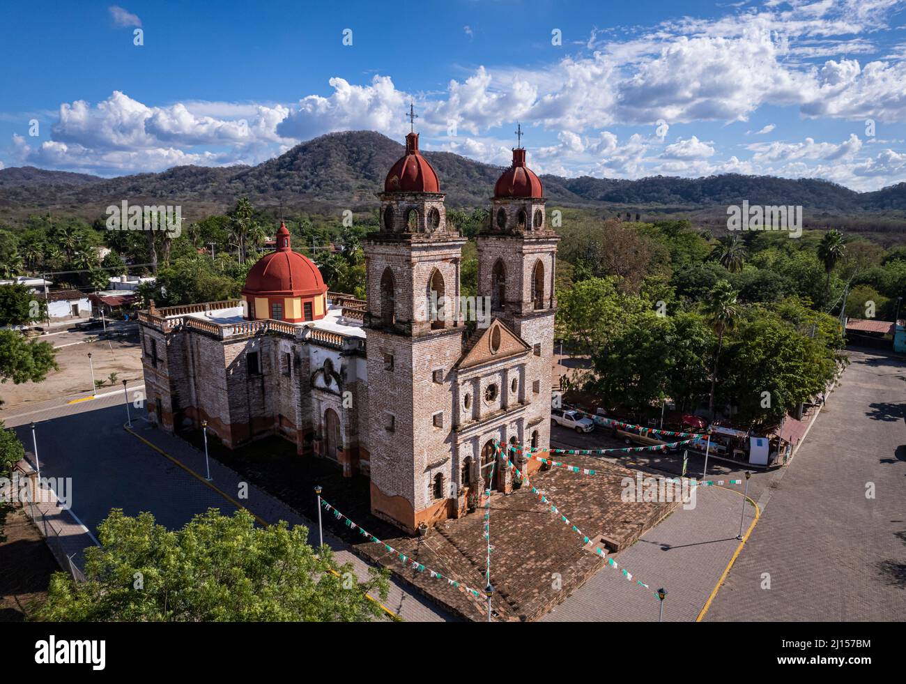 Die Kirche des Dorfes Imala in der Nähe der Stadt Culiacan in Sinaloa, Mexiko. Stockfoto