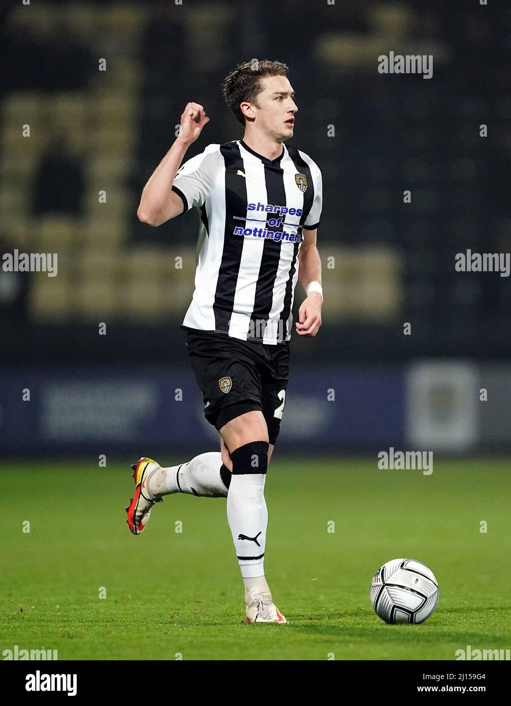 Alex Lacey von Notts County während des Spiels der Vanarama National League in Meadow Lane, Nottingham. Bilddatum: Dienstag, 22. März 2022. Stockfoto