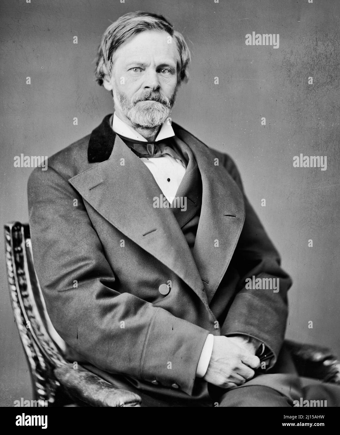 John Sherman zwischen 1865 und 1880 - John Sherman (10. Mai 1823 – 22. Oktober 1900) war ein Politiker aus dem US-Bundesstaat Ohio während des amerikanischen Bürgerkrieges und bis ins späte 19. Jahrhundert hinein Stockfoto