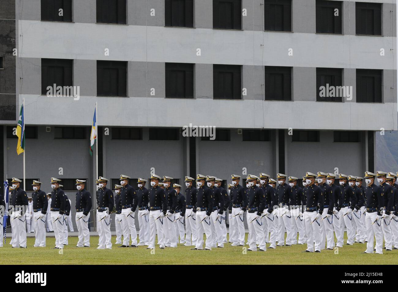 Abschlussfeier der Navy School der brasilianischen Marine-Corps-Truppen Stockfoto