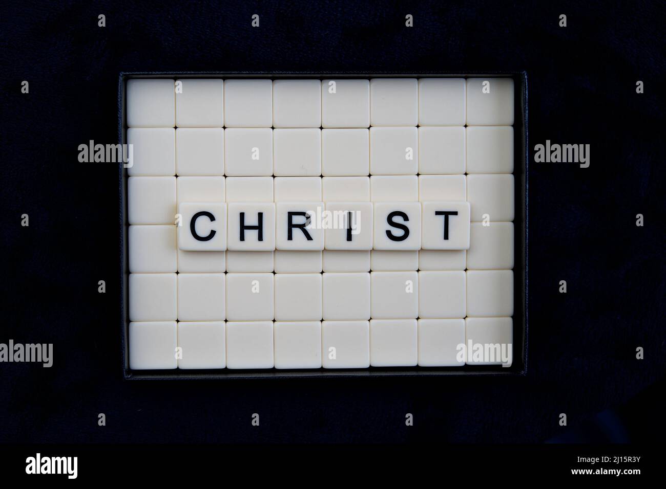 Christus: Wörter, die aus Buchstabenkombinationen bestehen Stockfoto