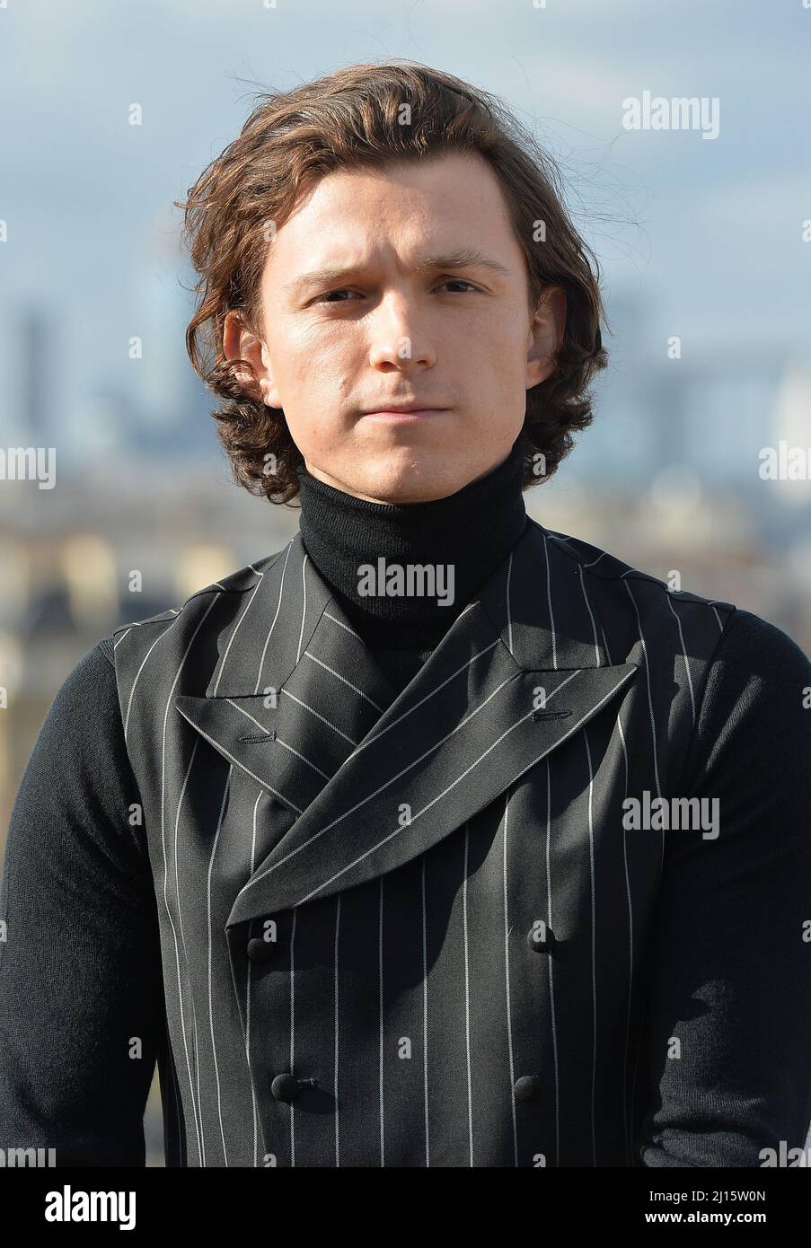 Tom Holland ( Spiderman) nimmt an der Uncharted Photocall auf den Champs-Elysees Paris Teil Stockfoto