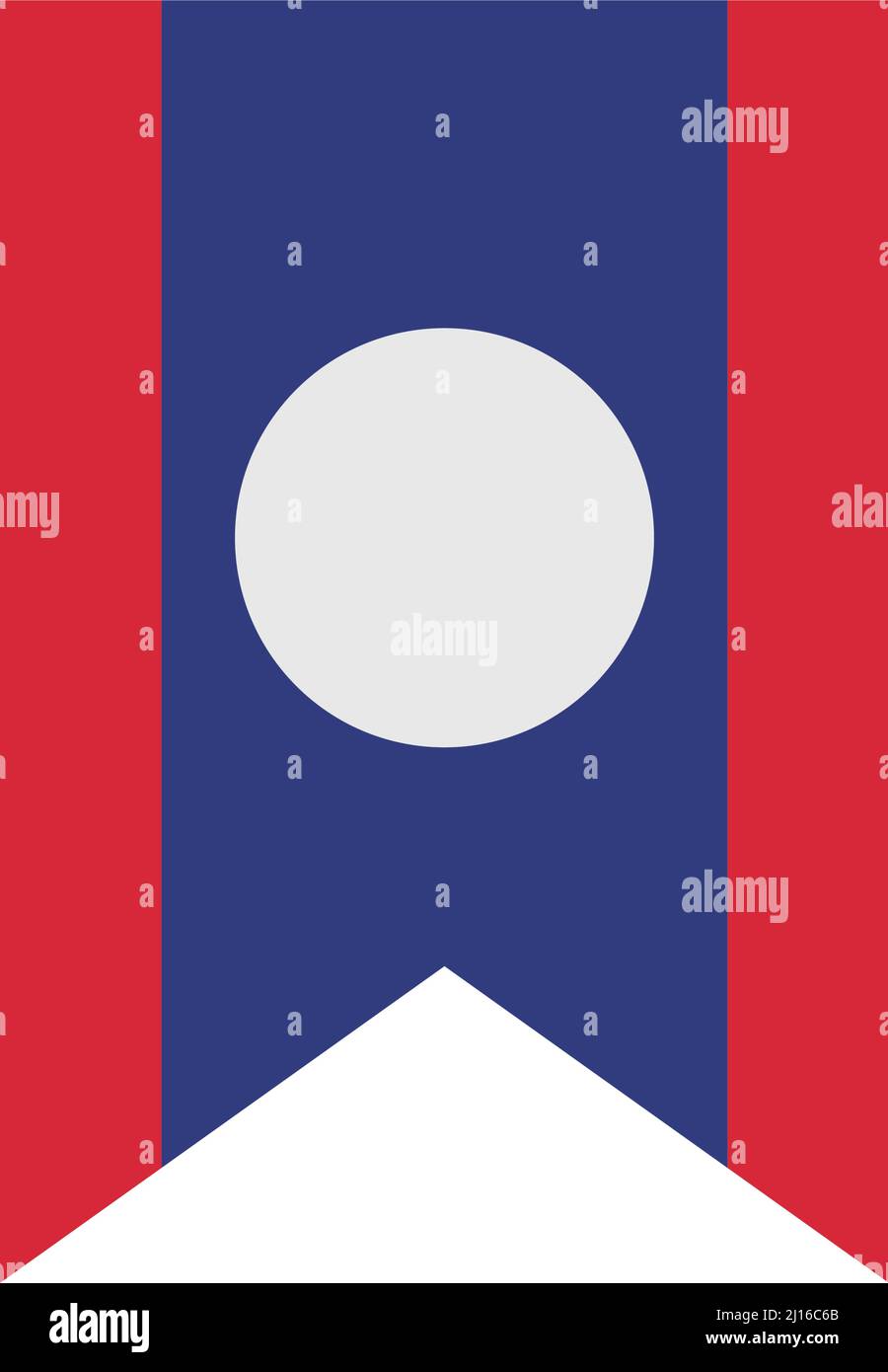 Symbol für Laos-Flaggenbeschriftung. Bearbeitbarer Vektor. Stock Vektor