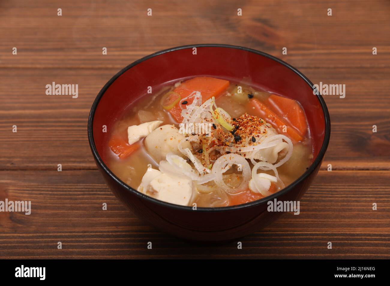 Schweinsmisoup, Japanische Küche Stockfoto