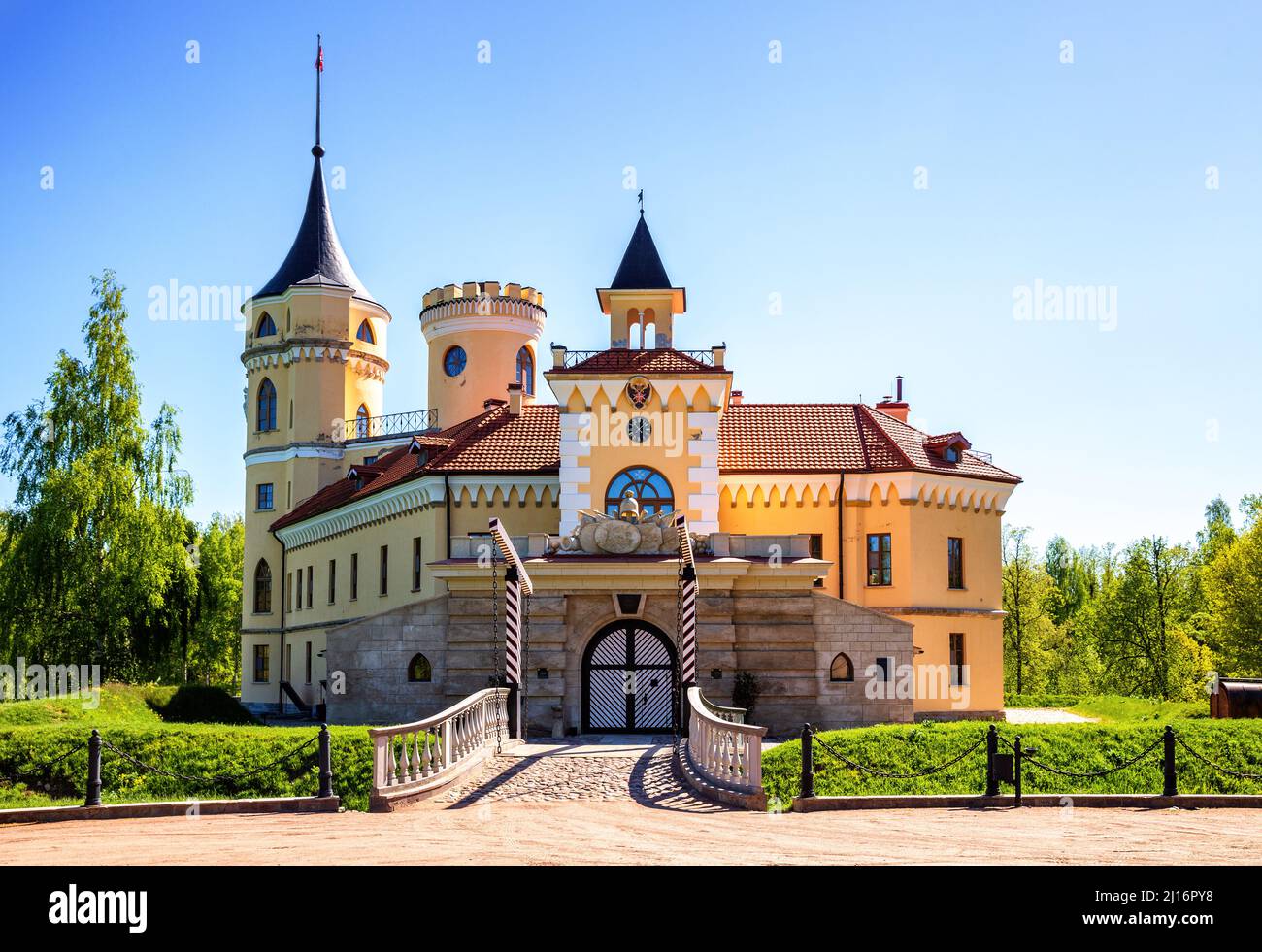 Schloss Mariental oder BIP in Pavlovsk, St. Petersburg, Russland Stockfoto