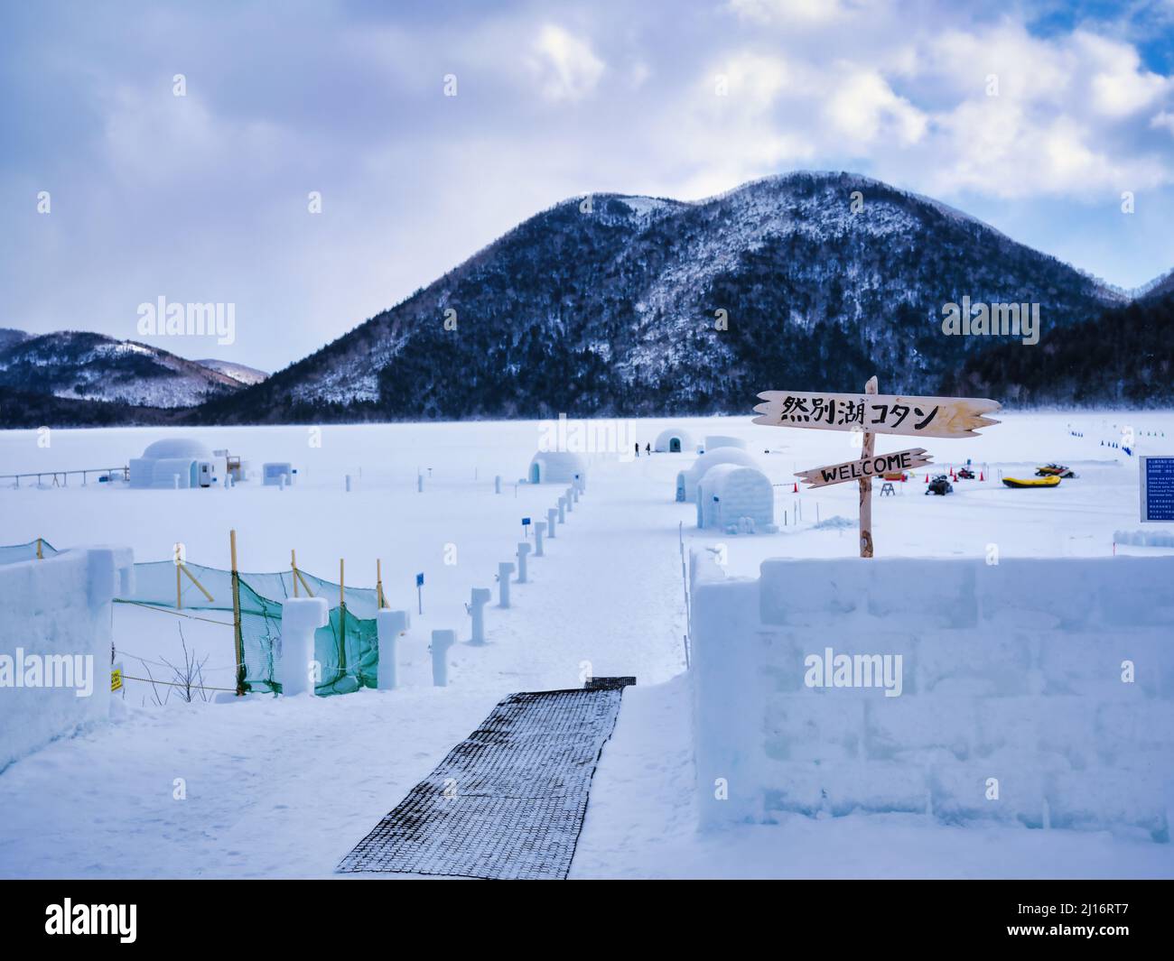 Shikaribetsuko Kotan, Hokkaido, Japan Stockfoto