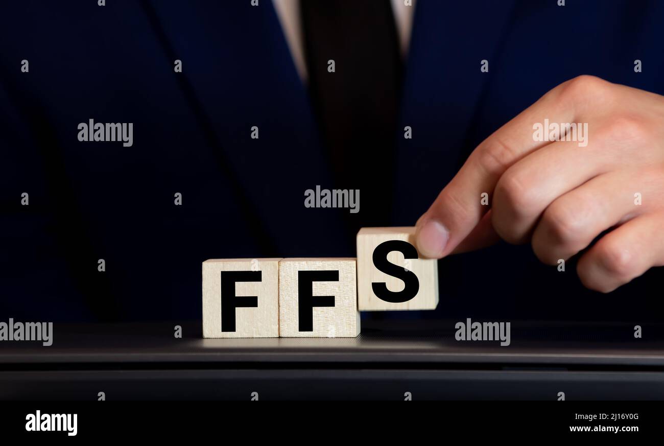 FFS, Akronym, Internet Slang oder Text Speak, verwendet, um Überraschung oder Horror auszudrücken Stockfoto