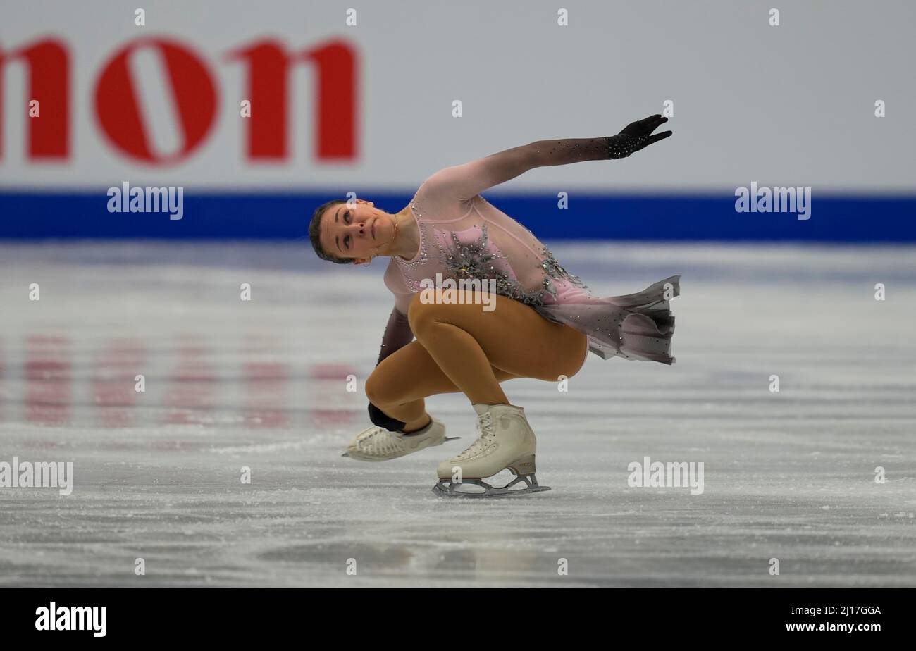 23. März 2022 Julia lang aus Ungarn während des Women's Short