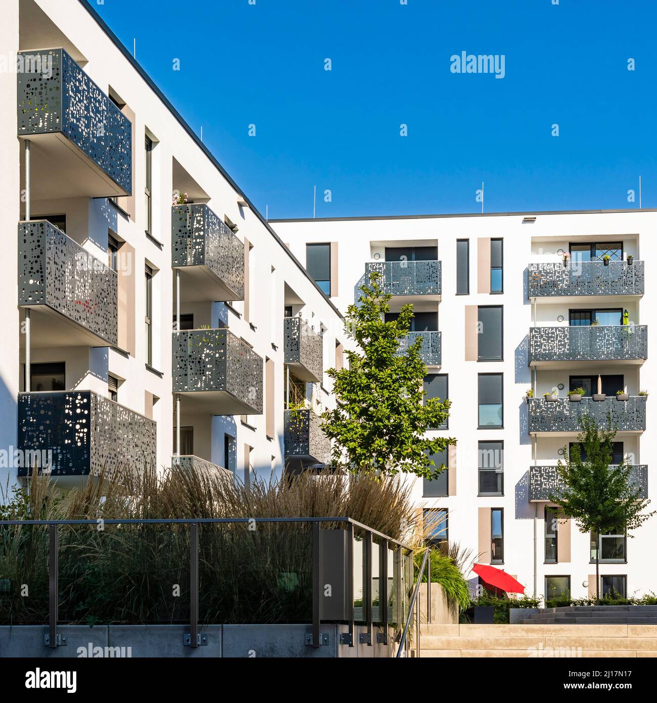 Deutschland, Baden-Württemberg, Esslingen am Neckar, moderne Appartements Stockfoto