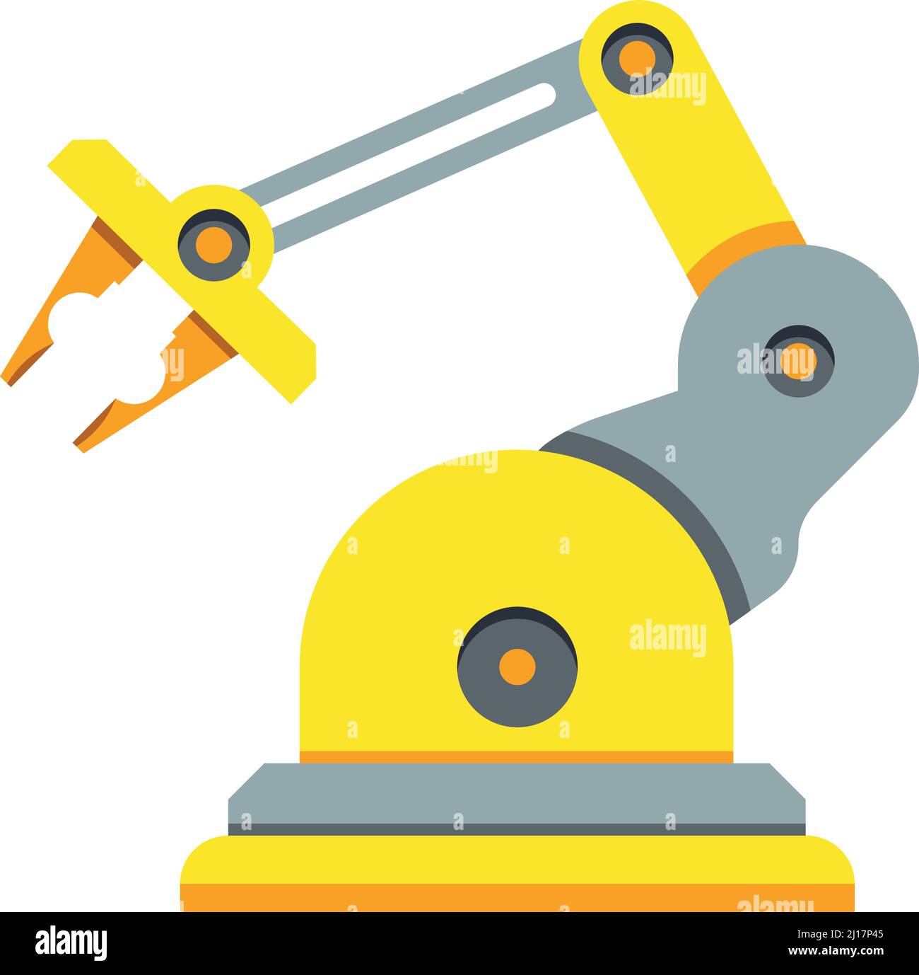 Industriearmgerät. Fertigungstechnologie. Maschinensymbol Stock Vektor