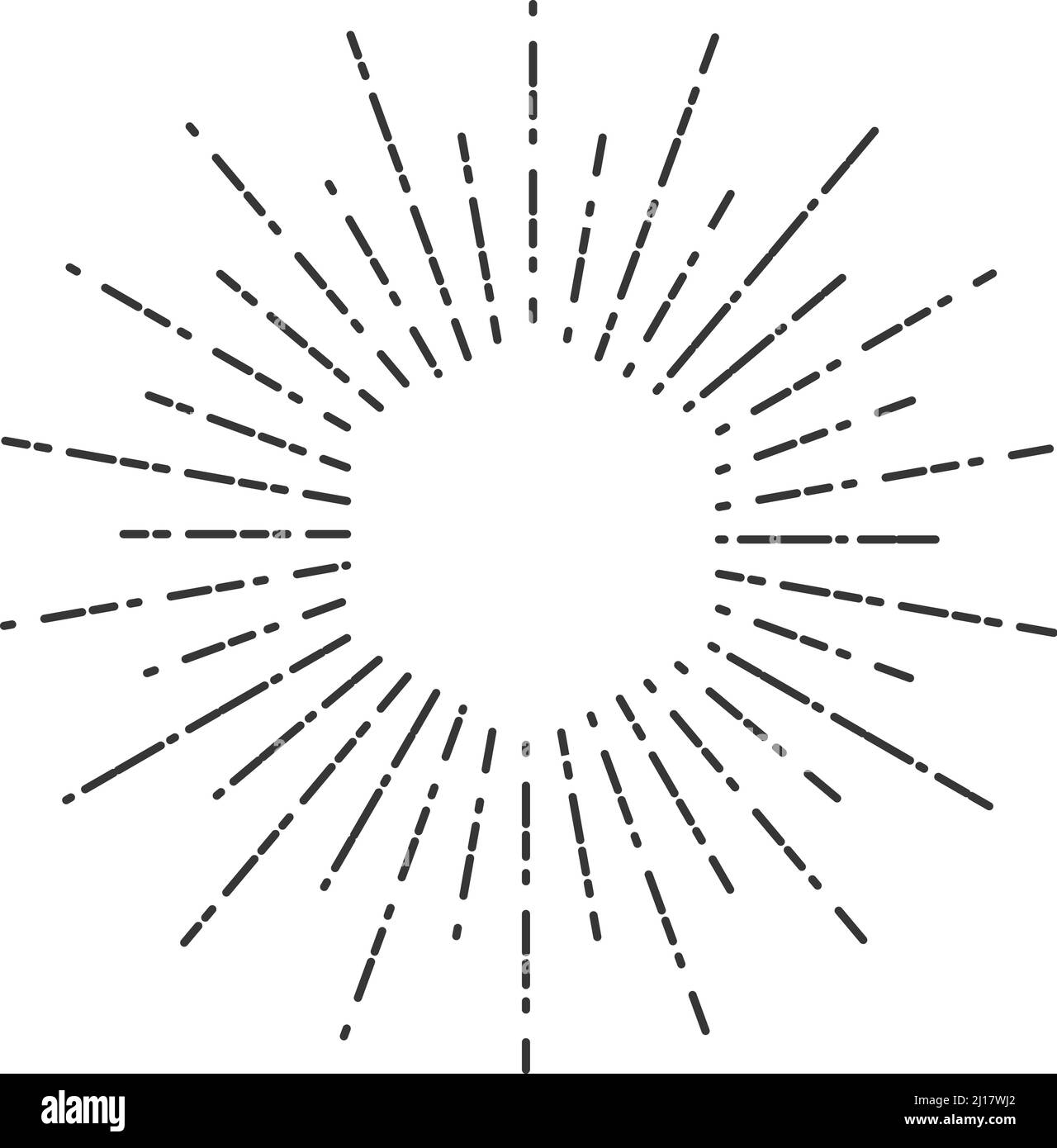 Im Vintage-Stil platzt das Licht. Explosionsstrahlen mit weißem Sechseckstern Stock Vektor