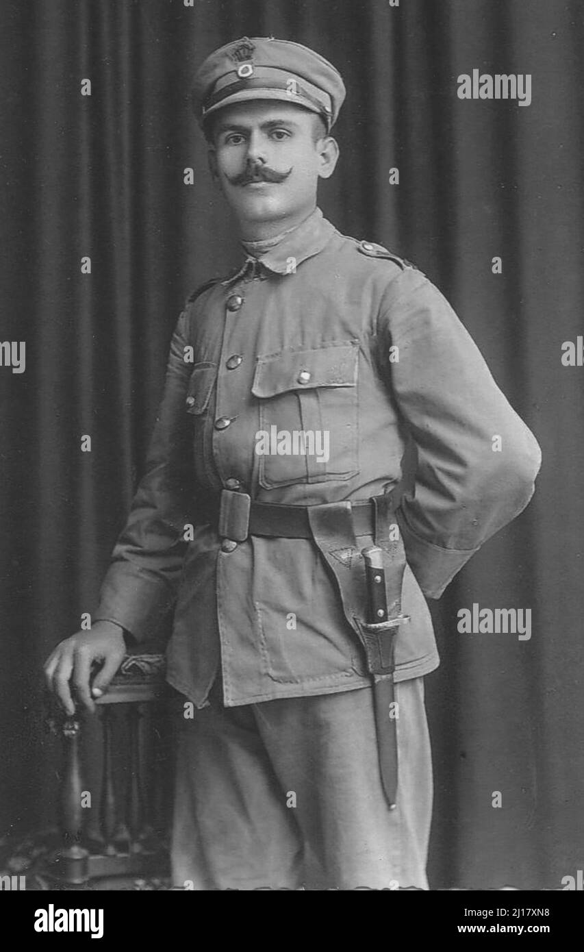 Griechischer Soldat WW1 WW2 Stockfoto
