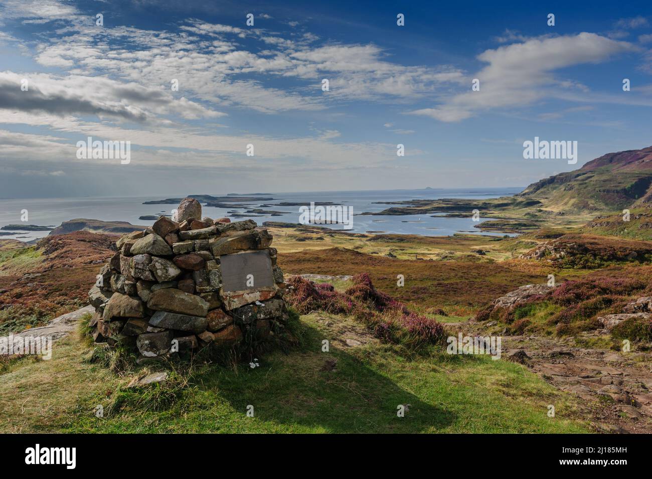 Memorial auf der Isle of Ulva, Argyll, Schottland Stockfoto