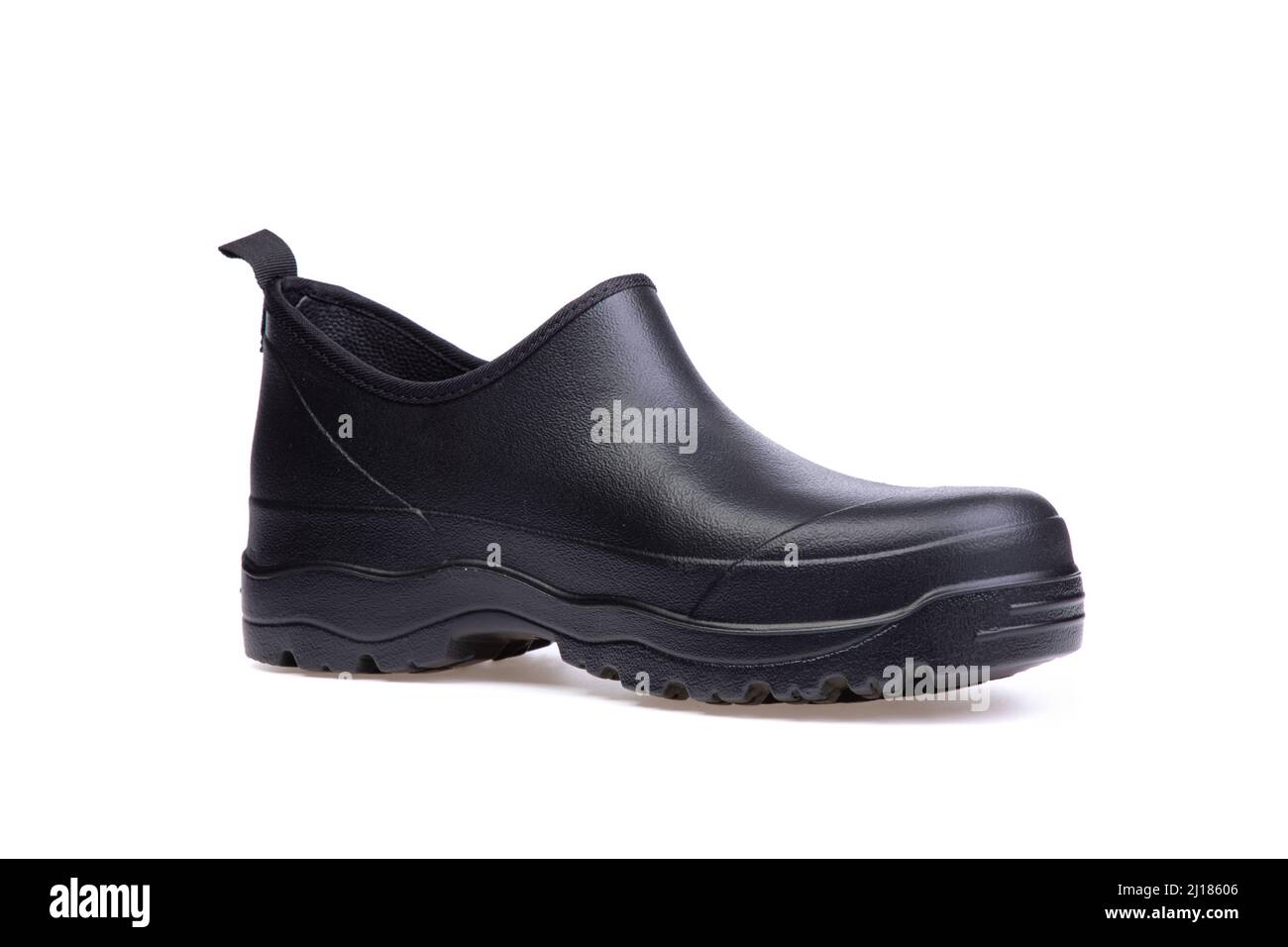 Gummistiefel isoliert auf weißem Hintergrund Stockfoto