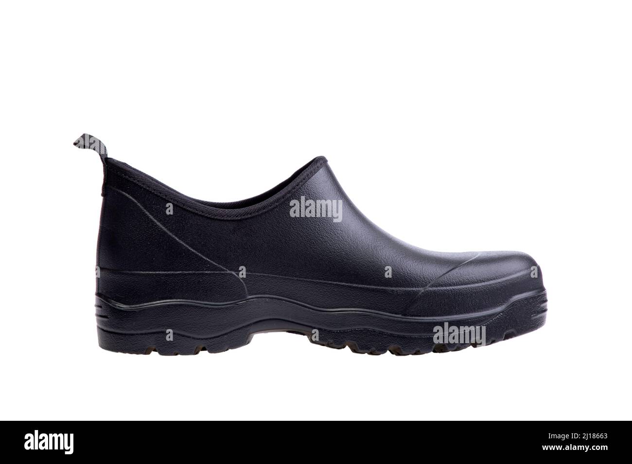 Gummistiefel isoliert auf weißem Hintergrund Stockfoto