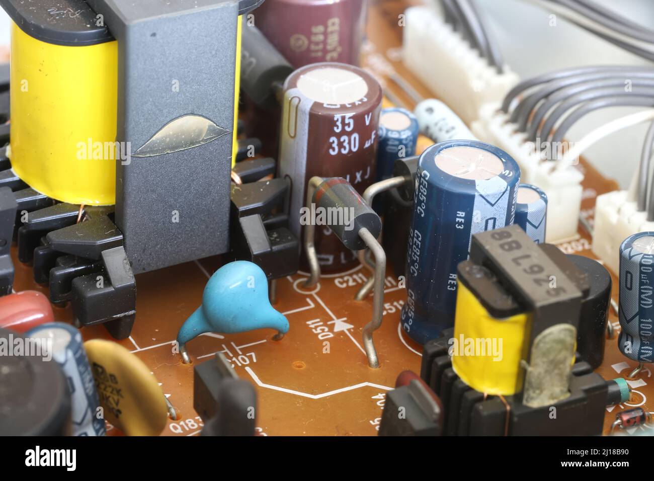 elektronische Bauteile Stockfoto
