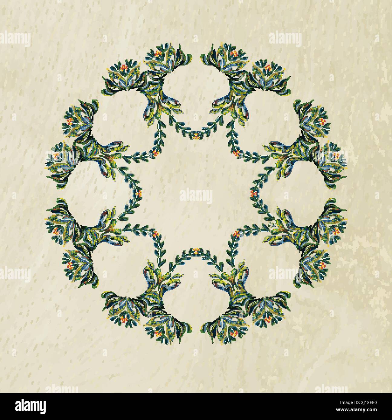 Vintage-Blumen. Vektorgrafiken. Handgezeichnete Illustration. Stock Vektor
