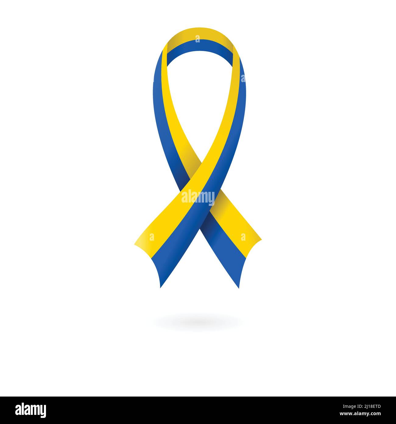 Farbband der ukrainischen Nationalflagge Stock Vektor