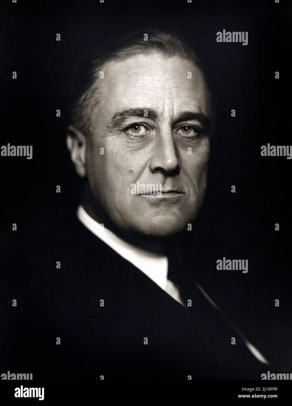 Porträt von Franklin D. Roosevelt (1882-1945), dem Präsidenten der USA von 32., von Vincenzo Laviosa, c.. 1932 Stockfoto
