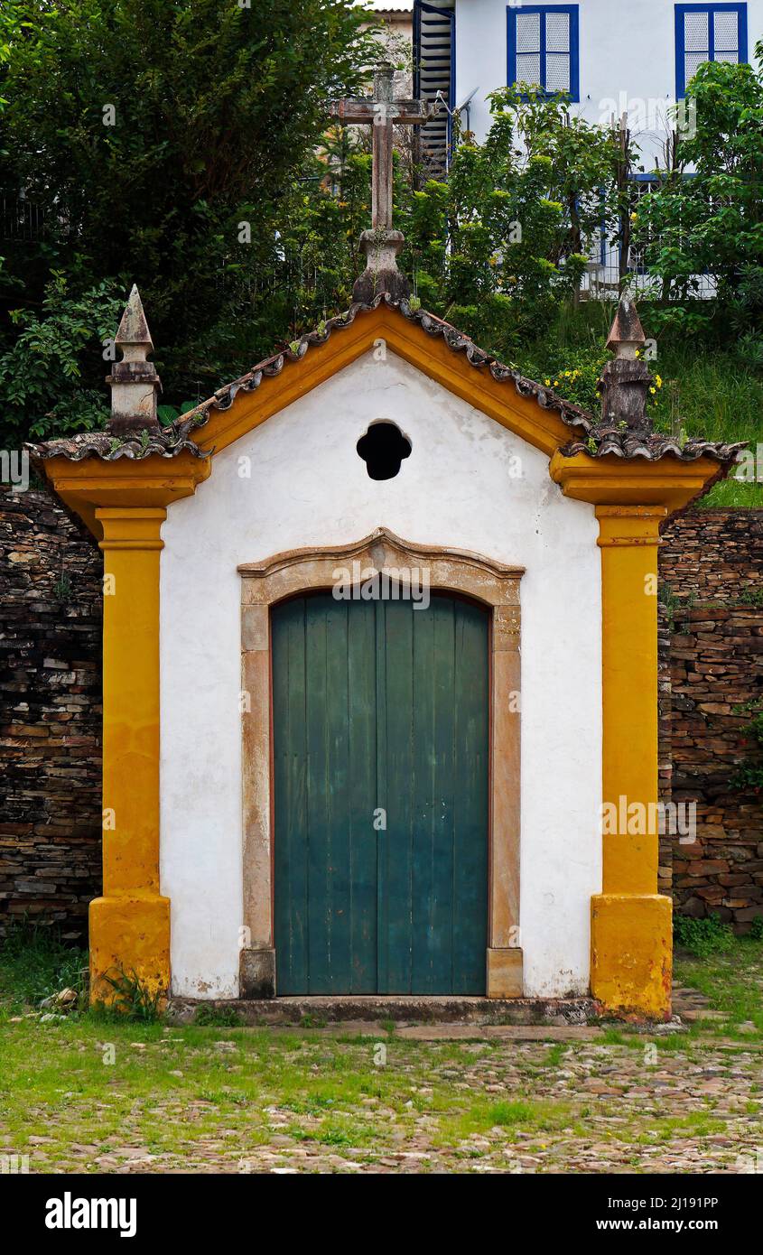 Kleine Kapelle in Ouro Preto, Brasilien Stockfoto