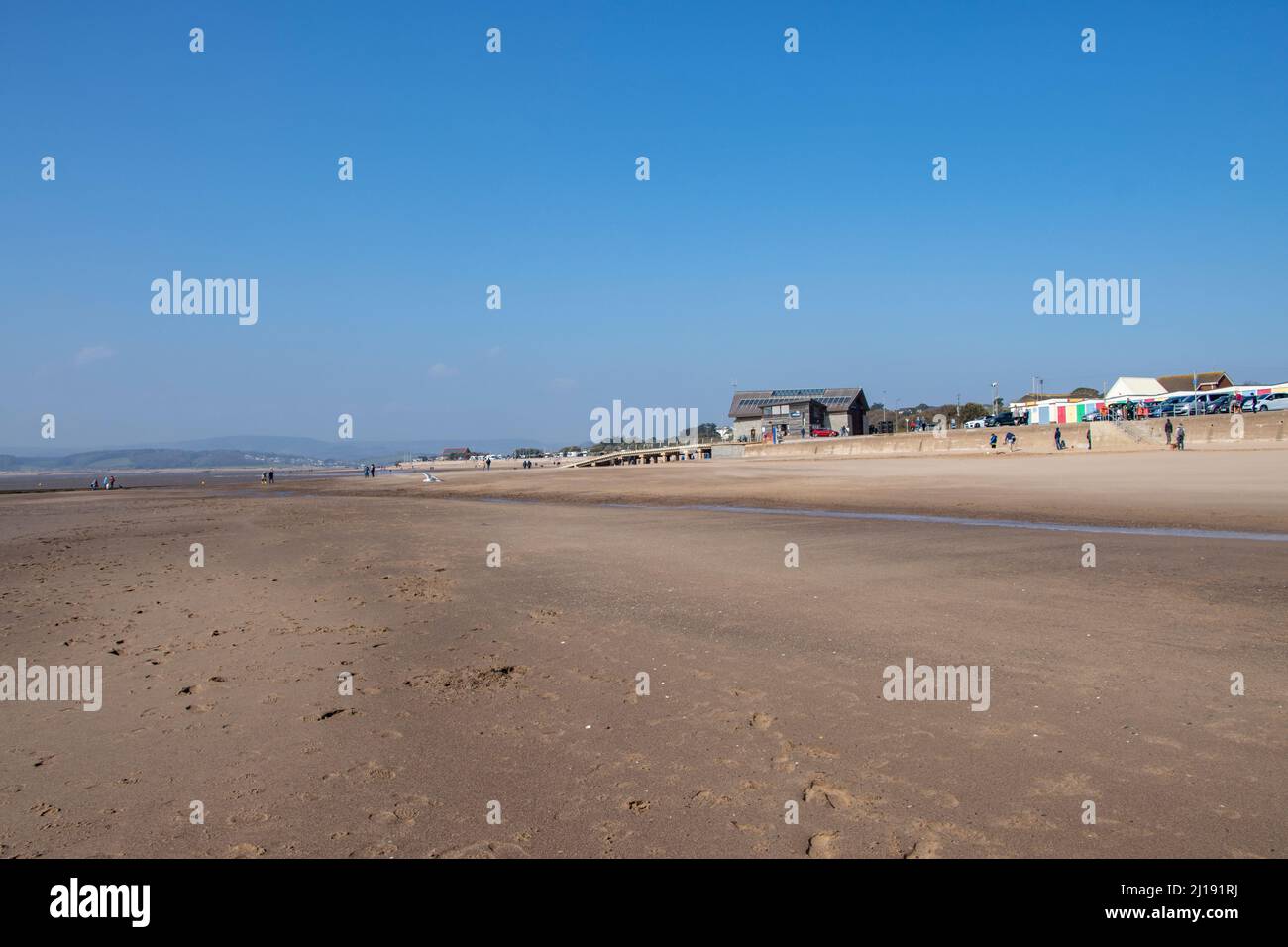 Am Strand von Exmouth Stockfoto