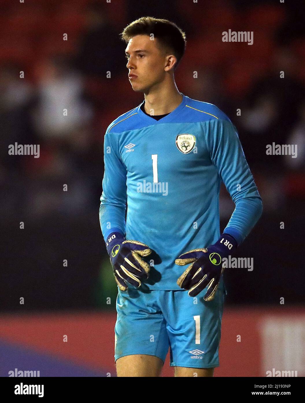 Der Torwart der Republik Irland Daniel Rose beim UEFA-Spiel der U-19-Fußball-Europameisterschaft im Qualifying Elite Round 2022 im Banks's Stadium, Walsall. Bilddatum: Mittwoch, 23. März 2022. Stockfoto