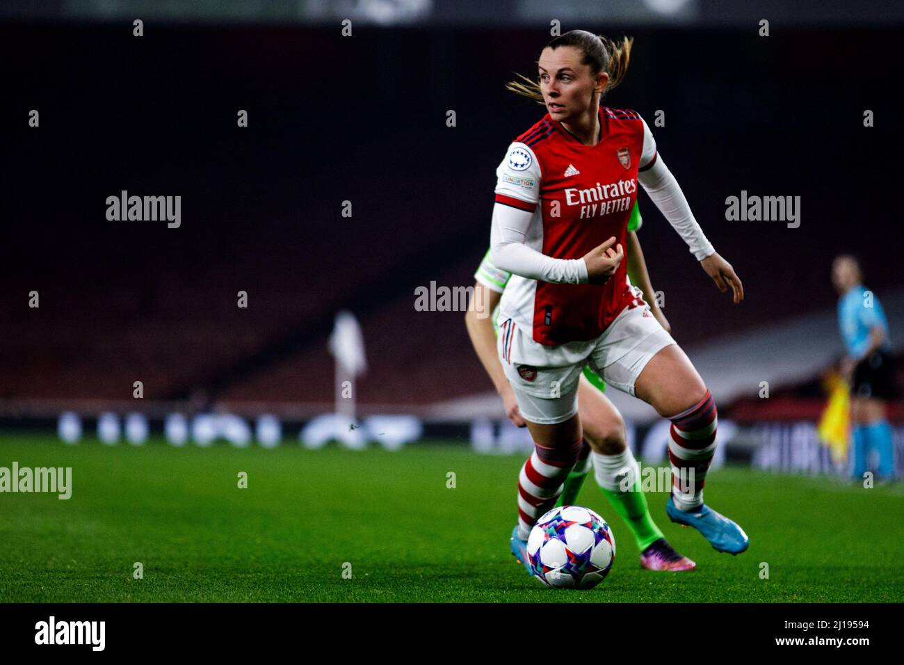 London, Großbritannien. 23. März 2022. UEFA Womens Champions League-Spiel zwischen Arsenal und VfL Wolfsburg im Emirates Stadium in London, England. Liam Asman/SPP Credit: SPP Sport Press Photo. /Alamy Live News Stockfoto