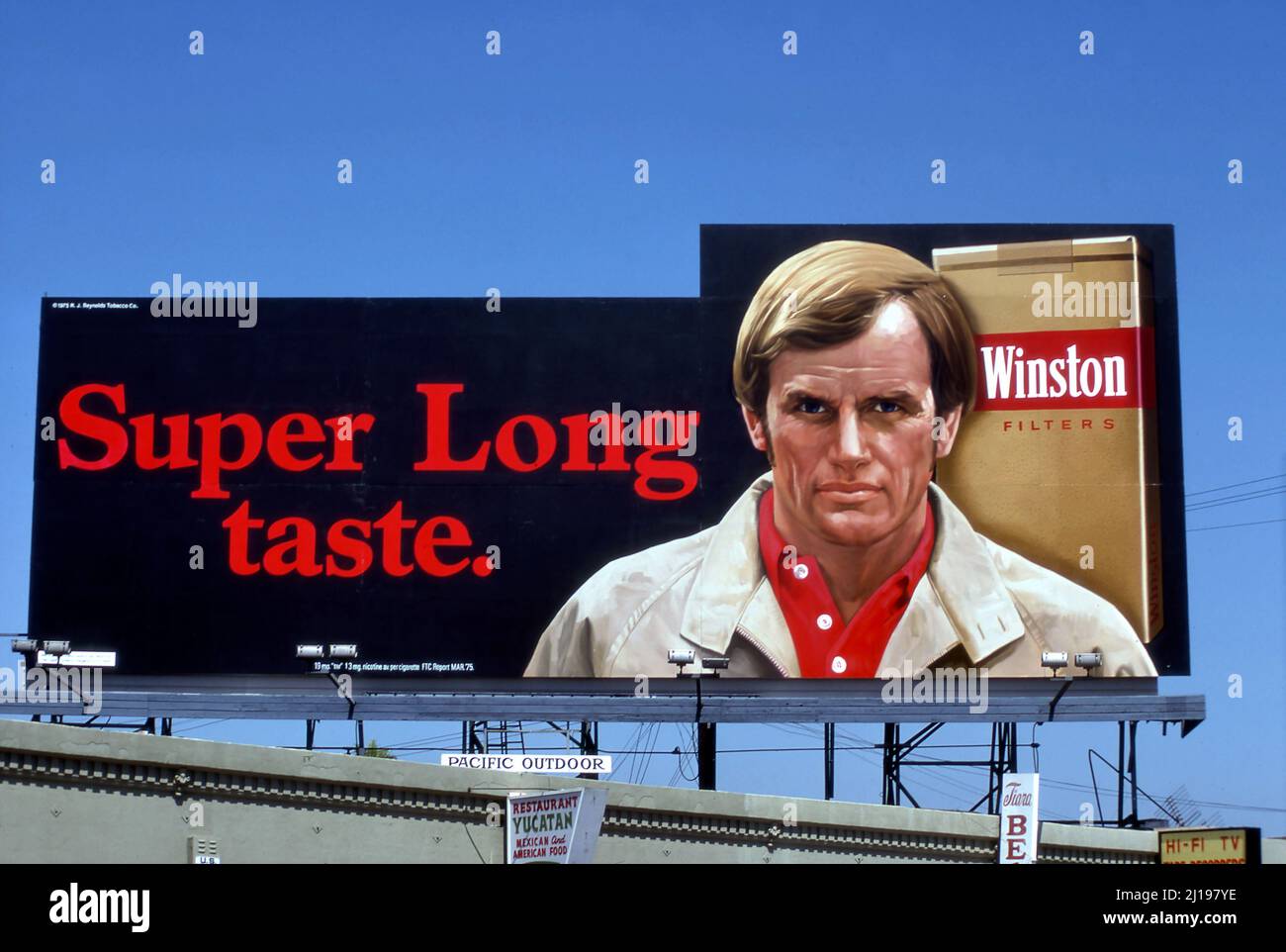 Winston Zigaretten Plakatwand in Los Angeles, CA Stockfoto