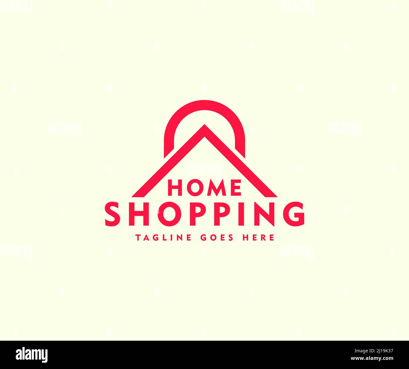 Dach isoliert Einkaufstasche Logo-Design, verwendbares Logo für den Einzelhandel. Industrie. Property Logo Design Vorlage Illustration Stock Vektor