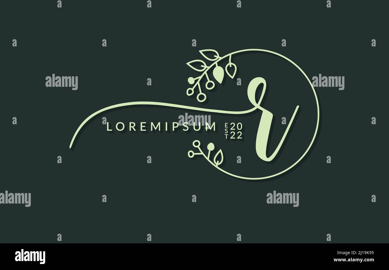 Handschriftliche Unterschrift Monogramm Buchstabe r kalligraphischen Vektor-Grafik-Design, verwendbar für Hochzeitskarte, persönliche Unterschrift, Logo-Design-Konzept illustrati Stock Vektor