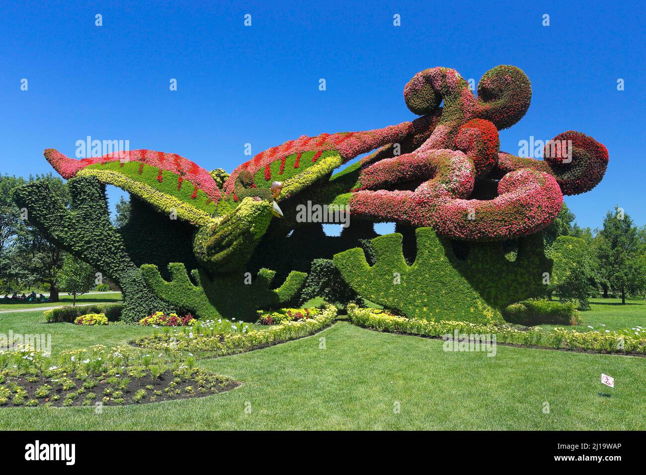 Pflanzenskulptur, Gartenbau, Botanischer Garten, Montreal, Provinz Quebec, Kanada Stockfoto