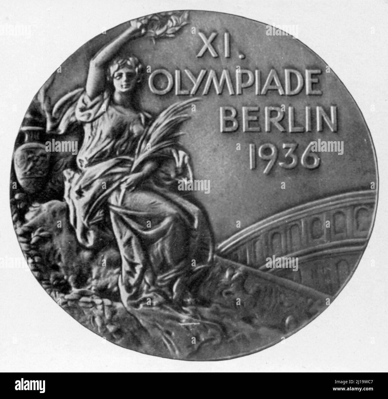 Die olympische Medaille, Vorderseite Stockfoto