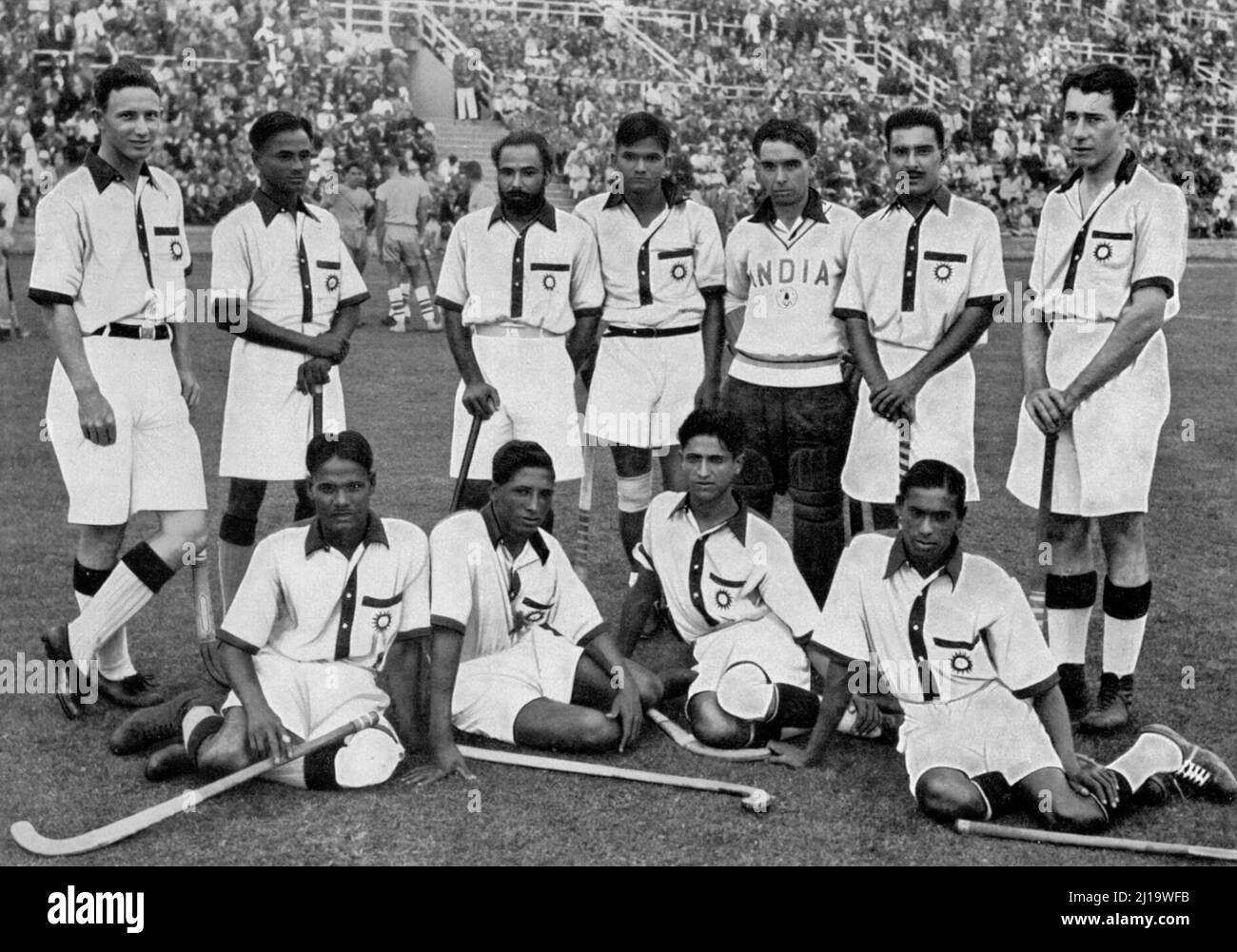 Hockey, die indische Eishockeymannschaft wurde Olympiasieger Stockfoto