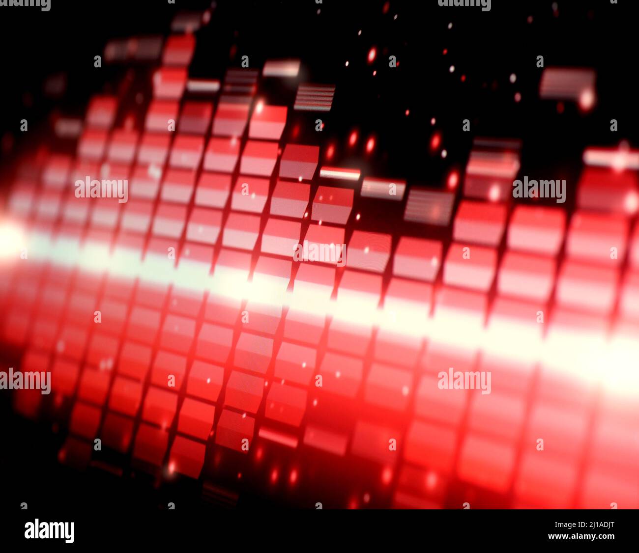 Sound Equalizer. Wellenmuster der Musiktöne auf dem Bildschirm. Digitaler Equalizer. Moderne Song Equalizer dunklen Hintergrund. Bunte Wellenform Stockfoto