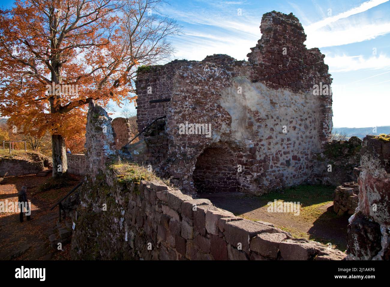 Neustadt Harz Burg Honstein baut im 12 Jh 1200-1450 erweitert 1627 zerhört 78341 Tor zum oberen Hof Westseite Stockfoto