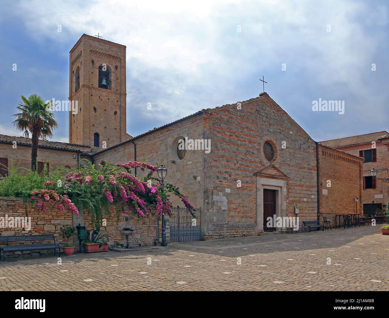 Torre di Palme.Chiesa di Santa Maria a Mare. Stockfoto